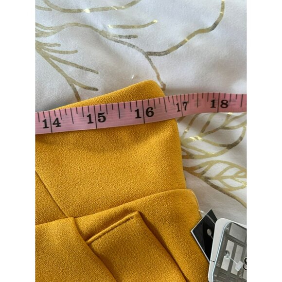 Soho Apparel Pull On Stretch Mustard Yellow Stretch Pants Petite Large NWT - Picture 5 of 6